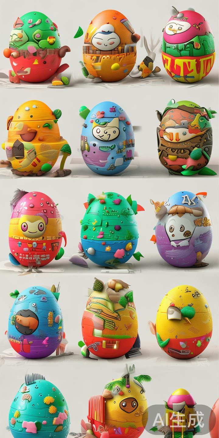 每个多变蛋都配有丰富的配件和头像，可以自由组合，创